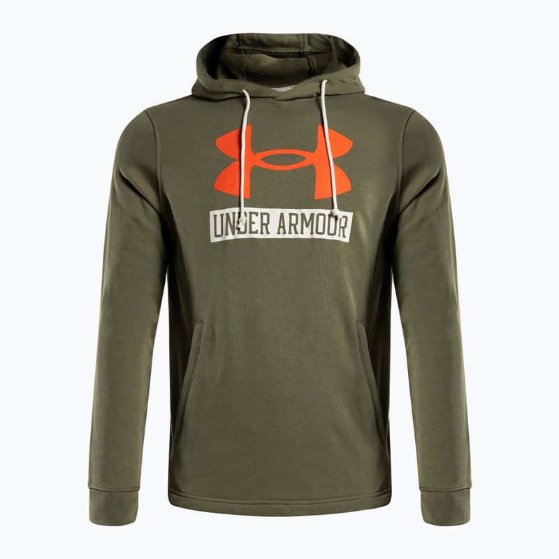 Under Armour pánska tréningová mikina Rival Terry logo green 1370390-361