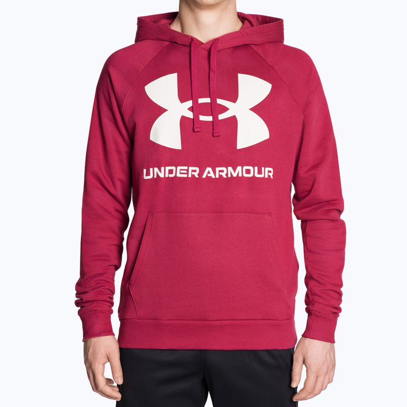 Under Armour pánska tréningová mikina Rival Fleece Big Logo HD červená a biela 1357093-664