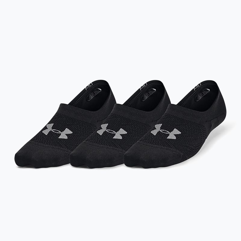 Dámske tréningové ponožky Under Armour Breathe Lite Ultra Low 3P black/black/pitch gray