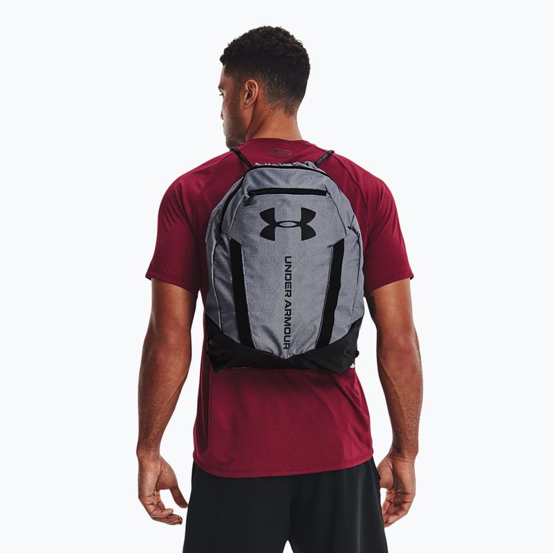 Vrecko Under Armour Undeniable Sackpack 20 l pitch gray medium heather/black/black 4