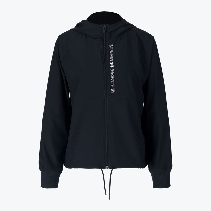 Under Armour Tkaná dámska bunda s kapucňou čierno-biela 1369889