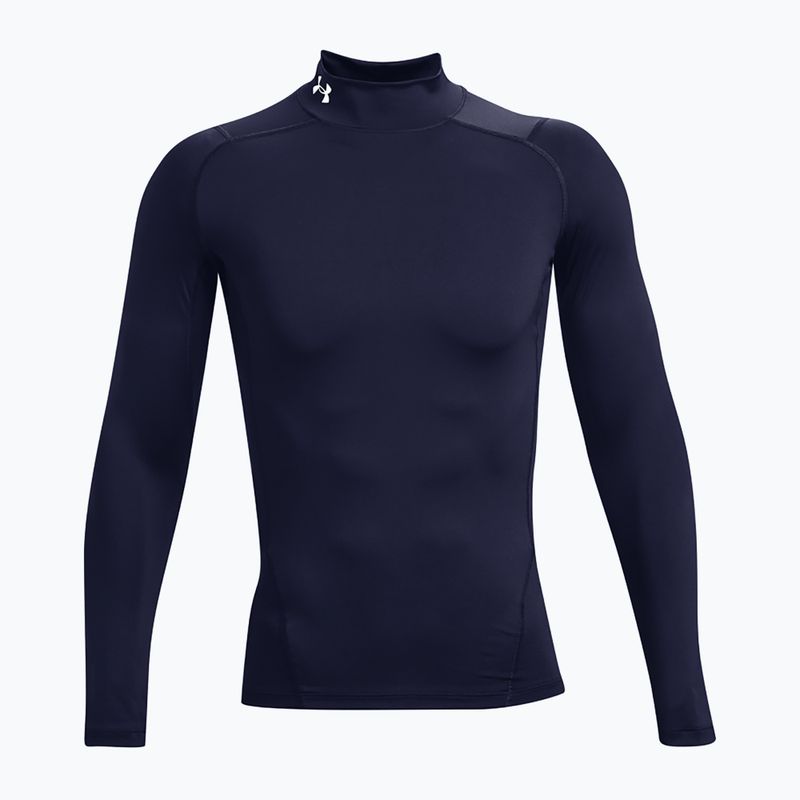 Pánske tričko longsleeve Under Armour Heat Gear Mock midnight navy/white 5