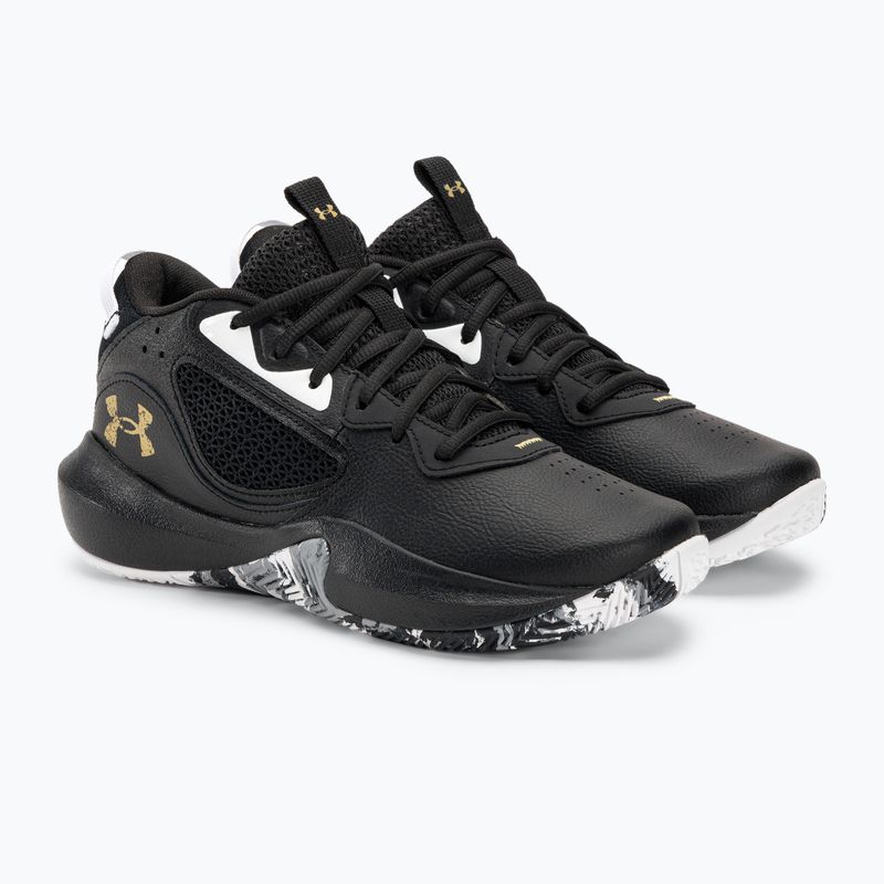 Basketbalová obuv Under Armour Lockdown 6 black/black/metallic gold 4