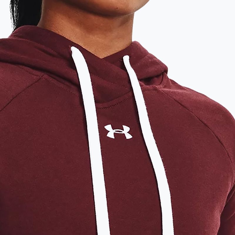 Dámska mikina Under Armour Rival Fleece Hb Hoodie bordová 1356317 4