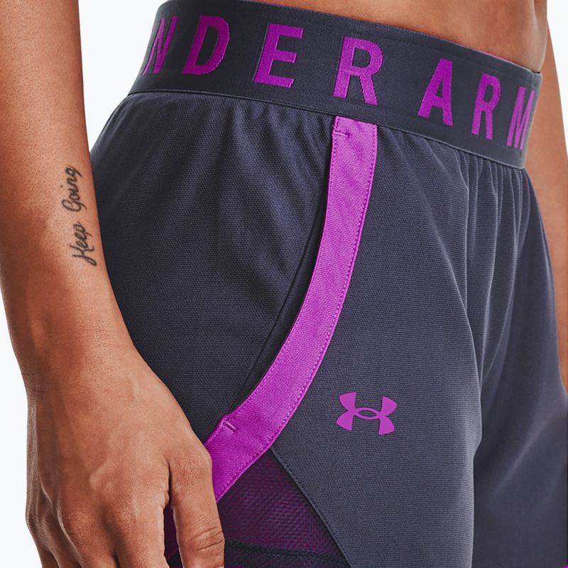 Under Armour Play Up dámske tréningové šortky 2 v 1 námornícka modrá a fialová 1351981 4