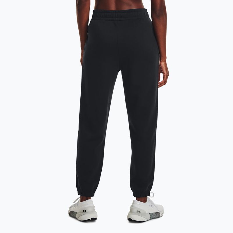 Dámske tréningové nohavice Under Armour Essential Fleece Joggers black/white 3