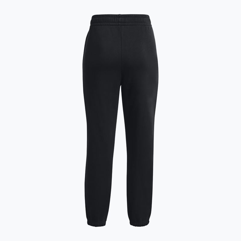 Dámske tréningové nohavice Under Armour Essential Fleece Joggers black/white 6