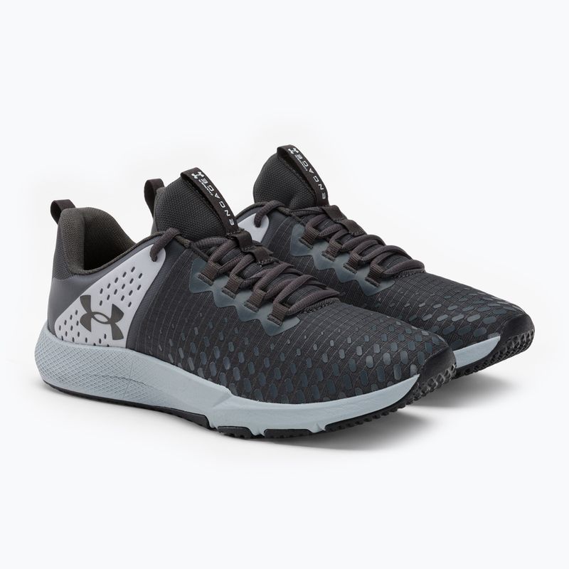 Under Armour Charged Engage 2 pánske tréningové topánky black and white 3025527 4