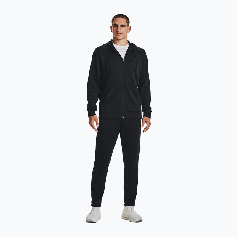 Pánska mikina Under Armour Fleece FZ Hoodie black/black 2