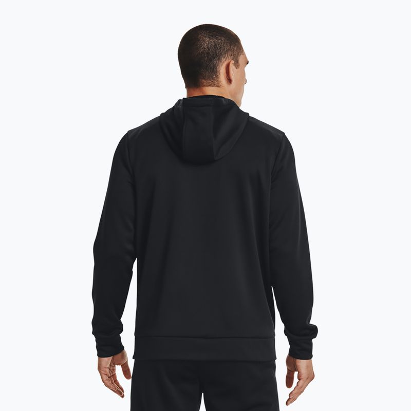 Pánska mikina Under Armour Fleece FZ Hoodie black/black 3