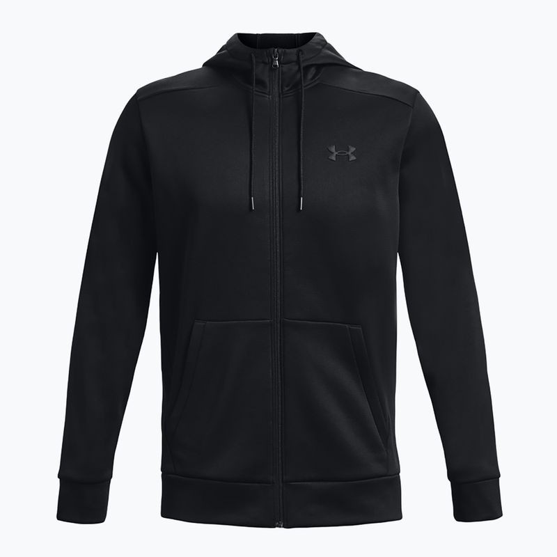 Pánska mikina Under Armour Fleece FZ Hoodie black/black 5