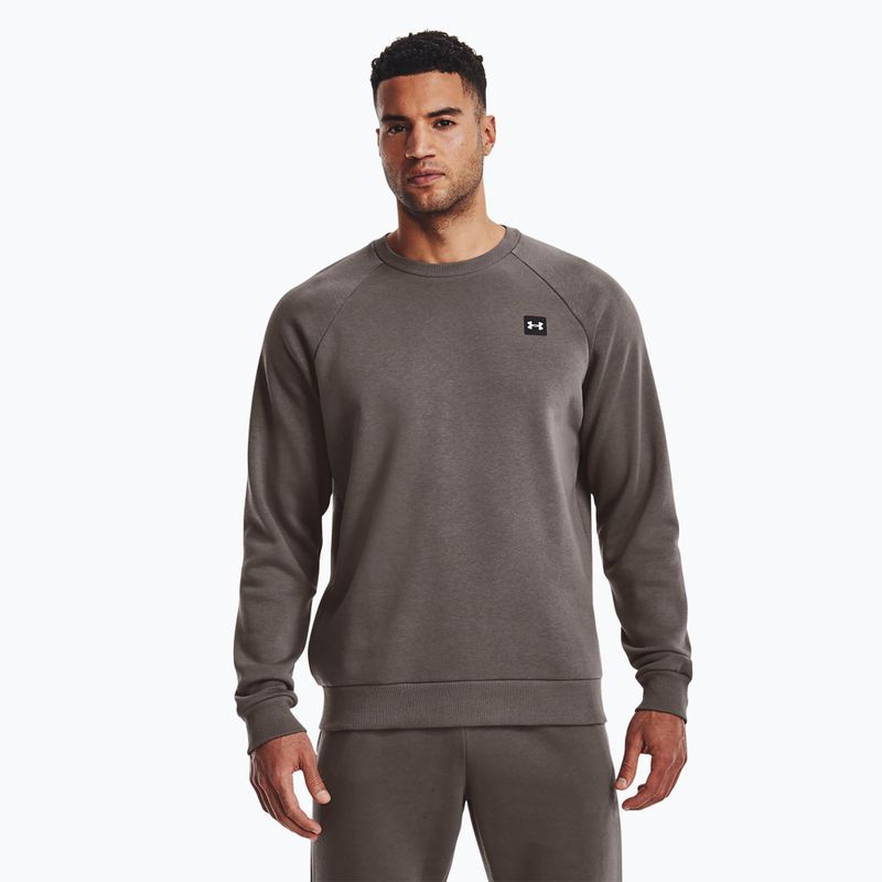 Pánska mikina Under Armour Rival Fleece Crew hnedá
