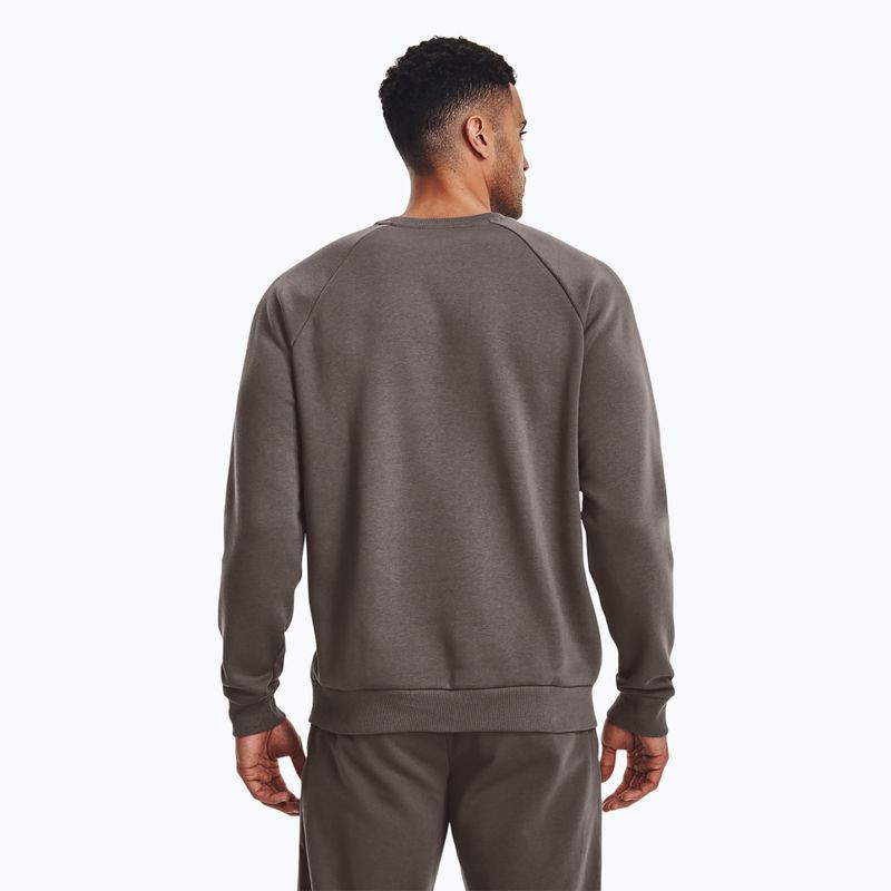 Pánska mikina Under Armour Rival Fleece Crew hnedá 3