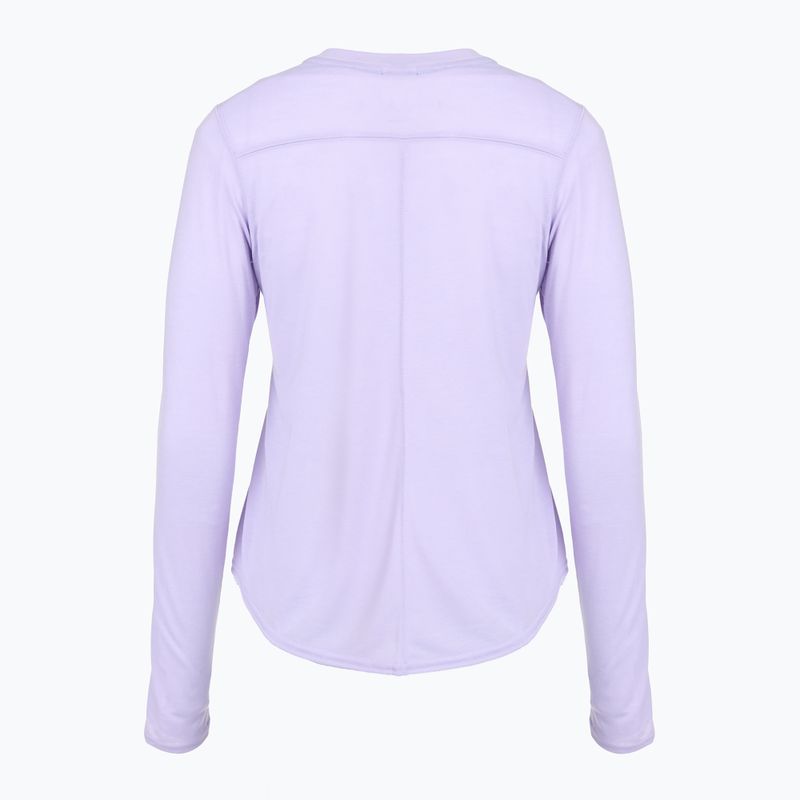Dámske bežecké tričko Brooks Distance Graphic LS heather violet dash/stripe 2