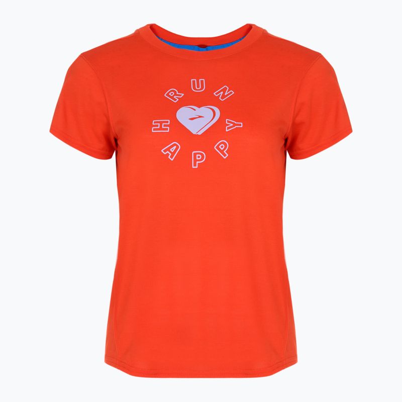 Dámske bežecké tričko Brooks Distance Graphic jamberry/love run