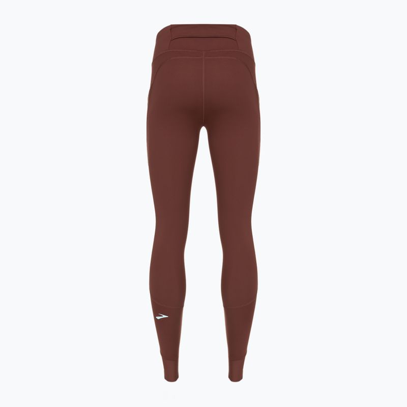 Dámske bežecké legíny Brooks Momentum Thermal Tight raisin 2