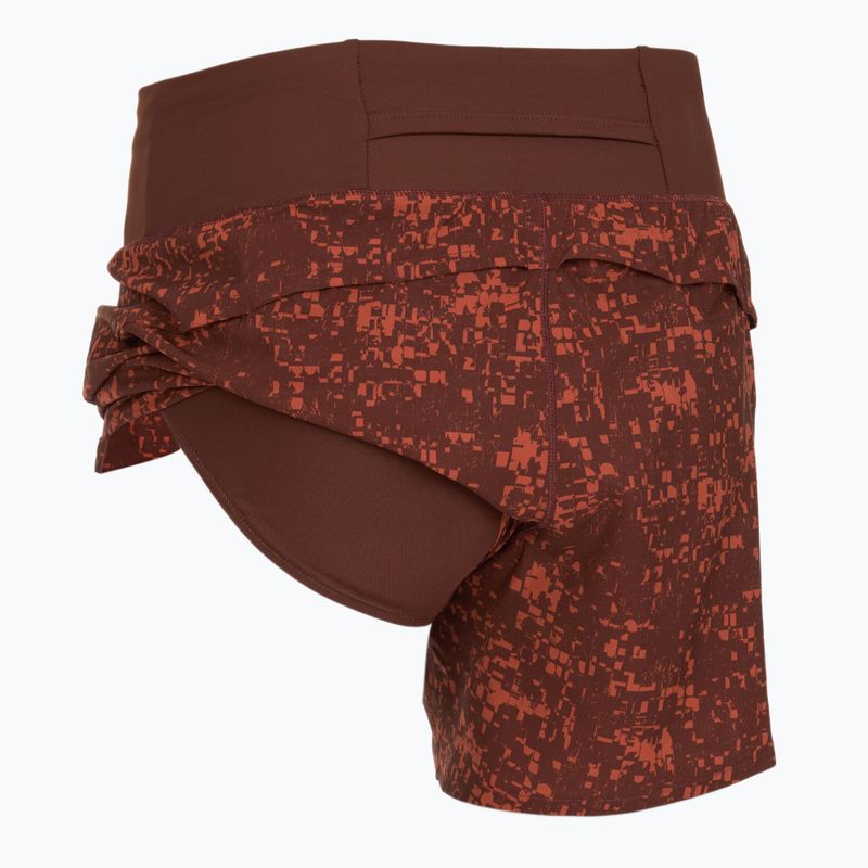 Dámske bežecké šortky Brooks Chaser 5" run raisin glitch print 4