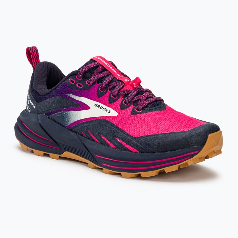 Brooks Cascadia 16 dámska bežecká obuv peacoat/pink/biscuit