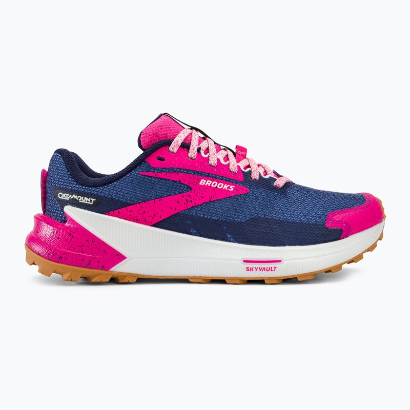 Brooks Catamount 2 dámska bežecká obuv peacoat/pink/biscuit 2