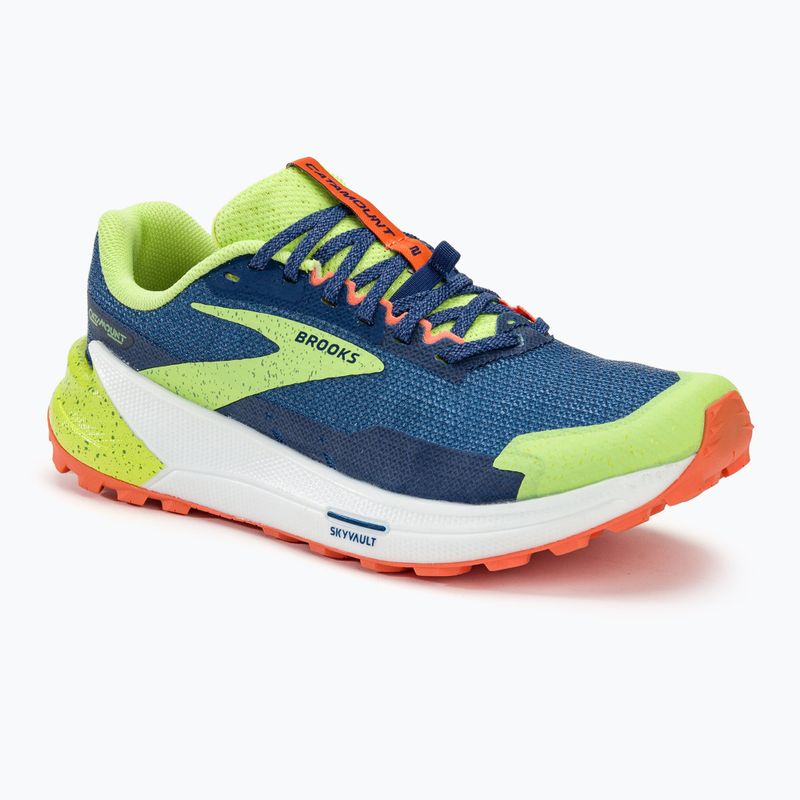 Brooks Catamount 2 pánska bežecká obuv navy/firecracker/sharp green