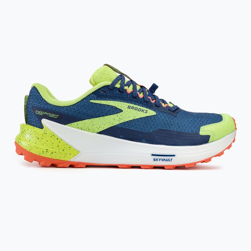 Brooks Catamount 2 pánska bežecká obuv navy/firecracker/sharp green 2