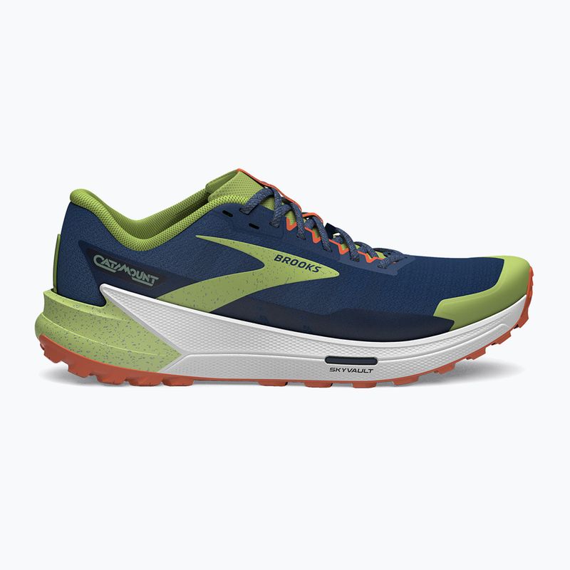 Brooks Catamount 2 pánska bežecká obuv navy/firecracker/sharp green 9