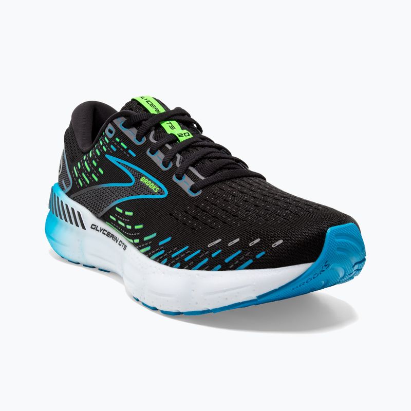 Brooks Glycerin GTS 20 pánska bežecká obuv black/hawaiian ocean/green 11