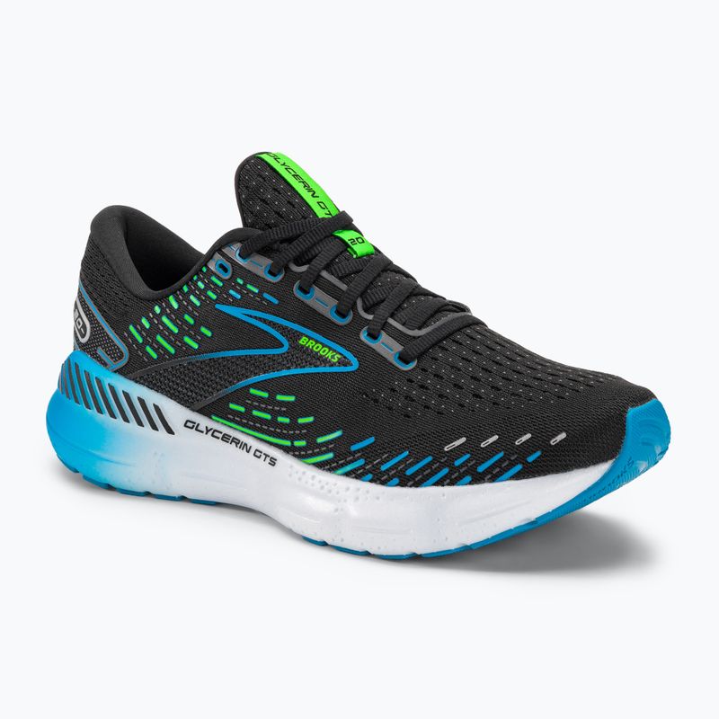 Brooks Glycerin GTS 20 pánska bežecká obuv black/hawaiian ocean/green