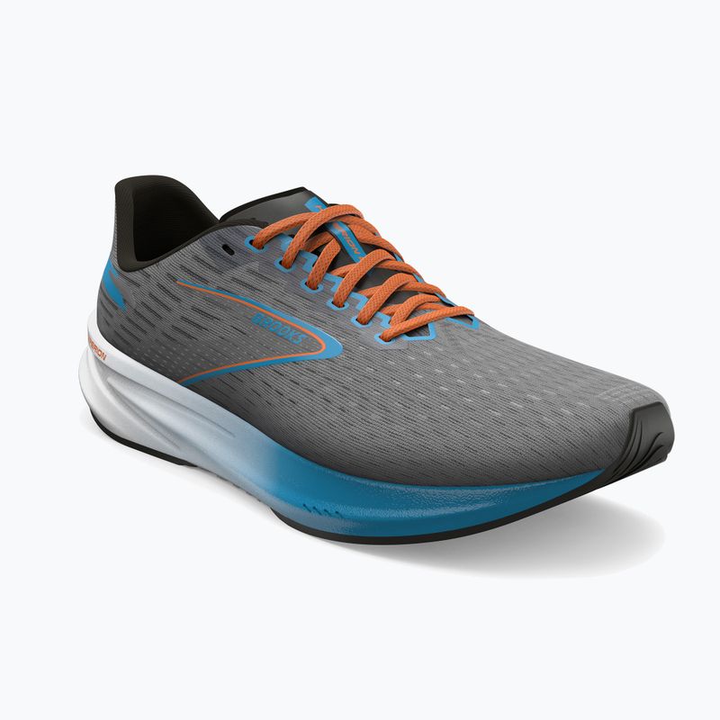 Brooks Hyperion pánska bežecká obuv grey/atomic blue/scarlet 11