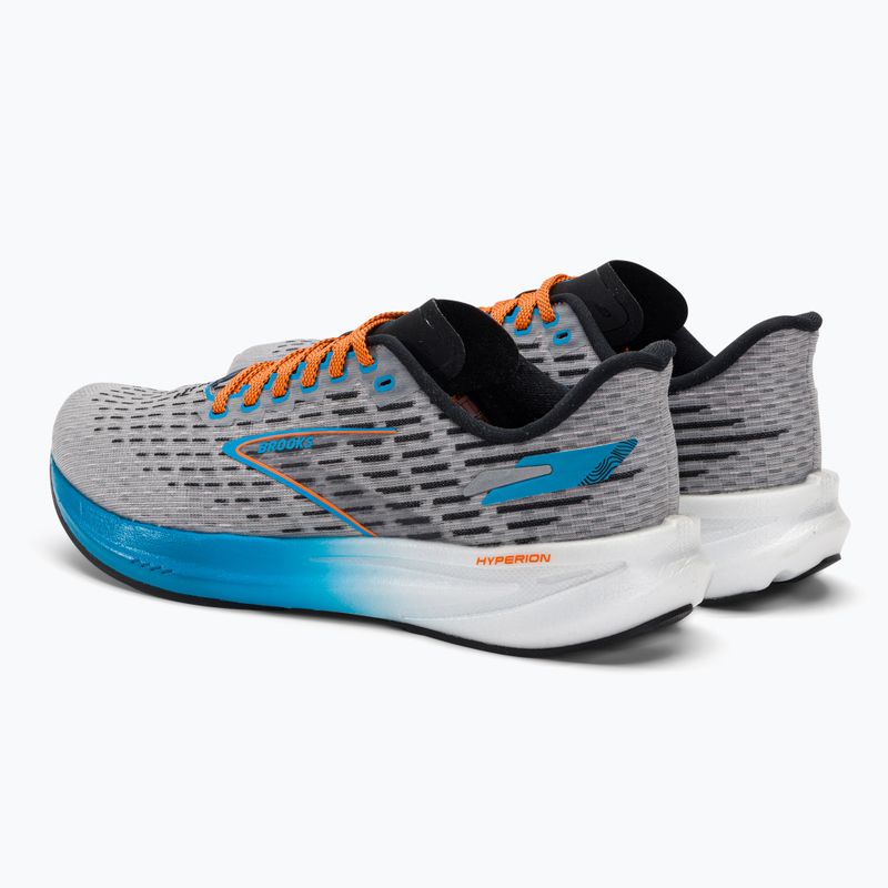 Brooks Hyperion pánska bežecká obuv grey/atomic blue/scarlet 3