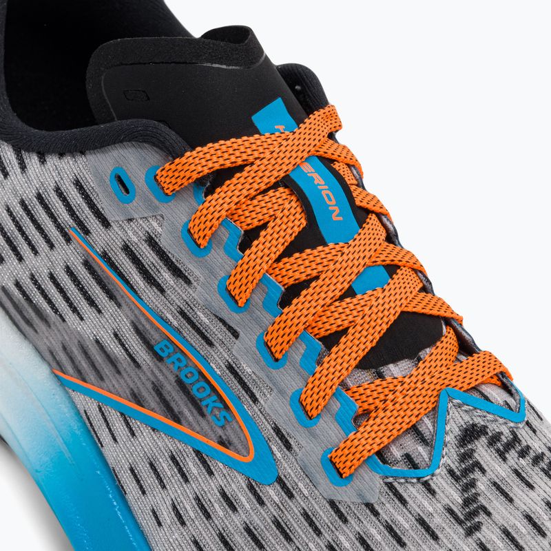 Brooks Hyperion pánska bežecká obuv grey/atomic blue/scarlet 8