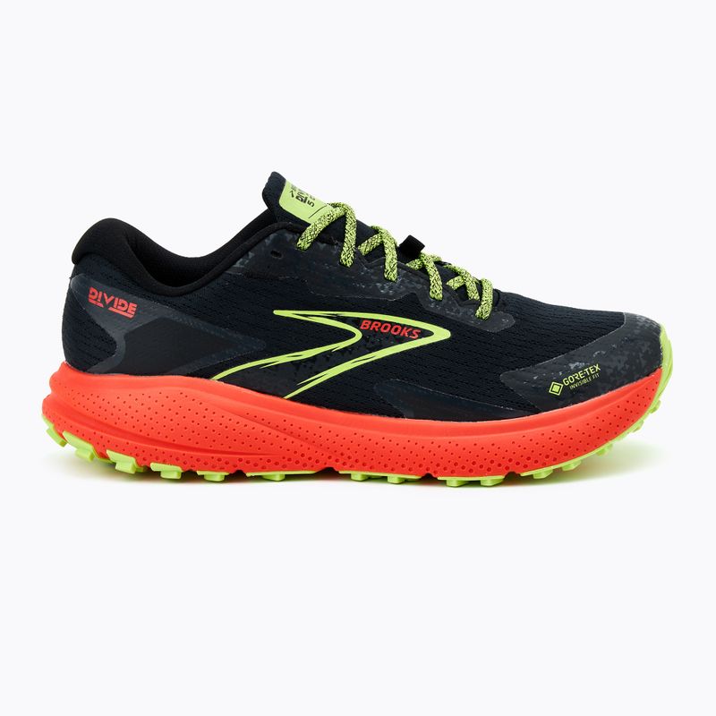 Pánska bežecká obuv Brooks Divide 5 GTX black/cherry/lime 2