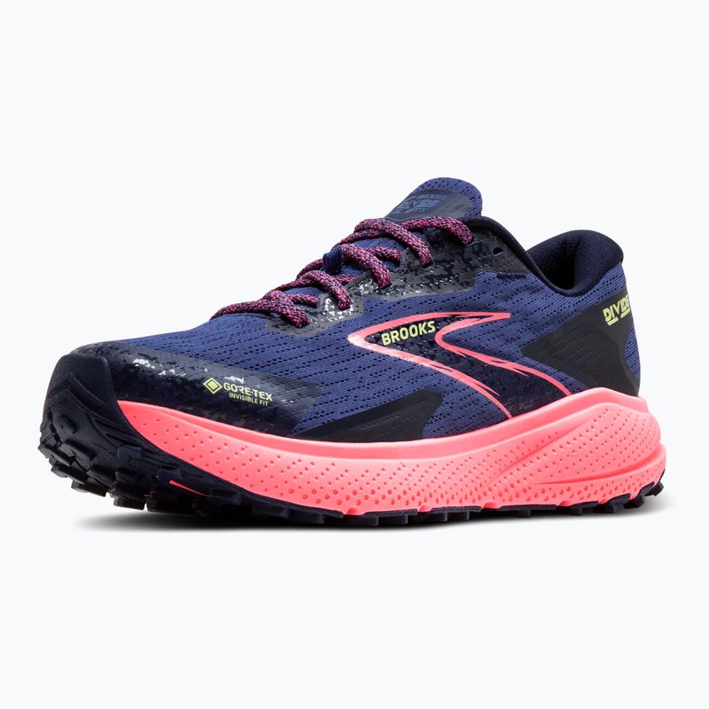 Dámska bežecká obuv Brooks Divide 5 GTX grey blue/pink/lime 12