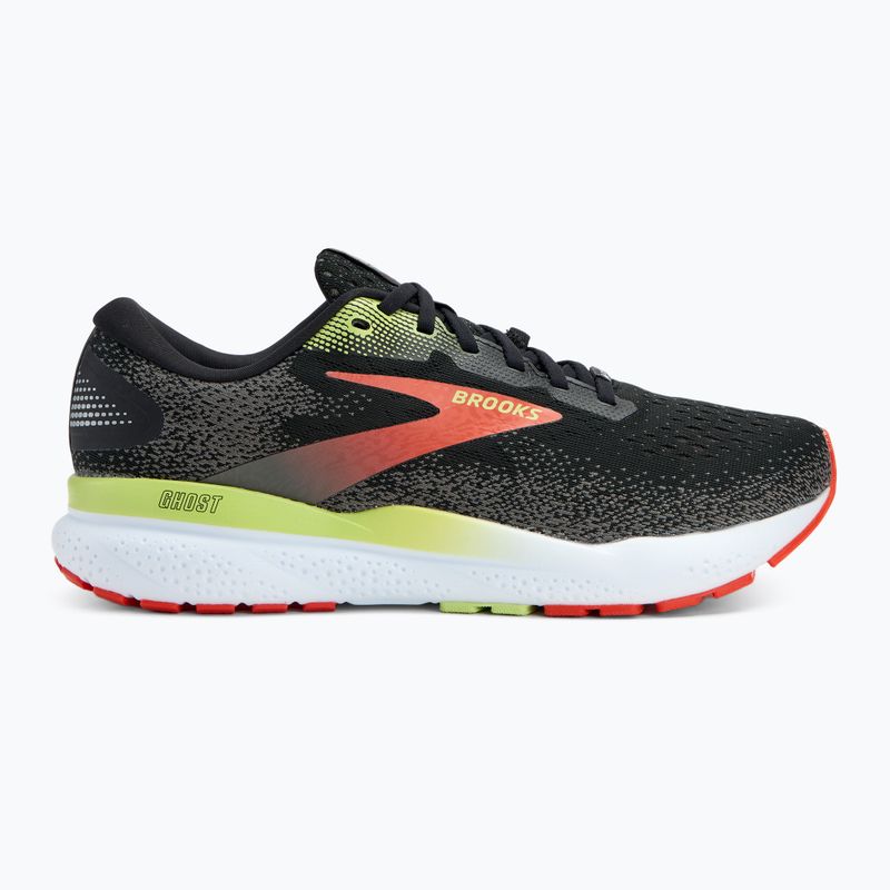 Pánska bežecká obuv Brooks Ghost 16 GTX black/mandarin red/green 2