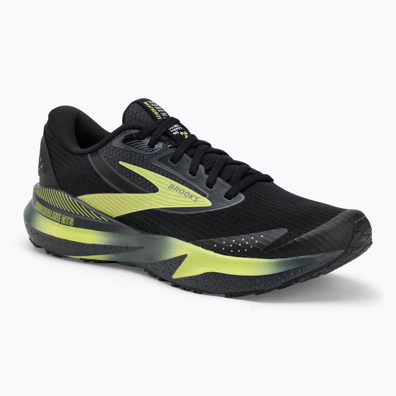 Pánska bežecká obuv Brooks Adrenaline GTS 24 Weatherized black/ebony/new yellow