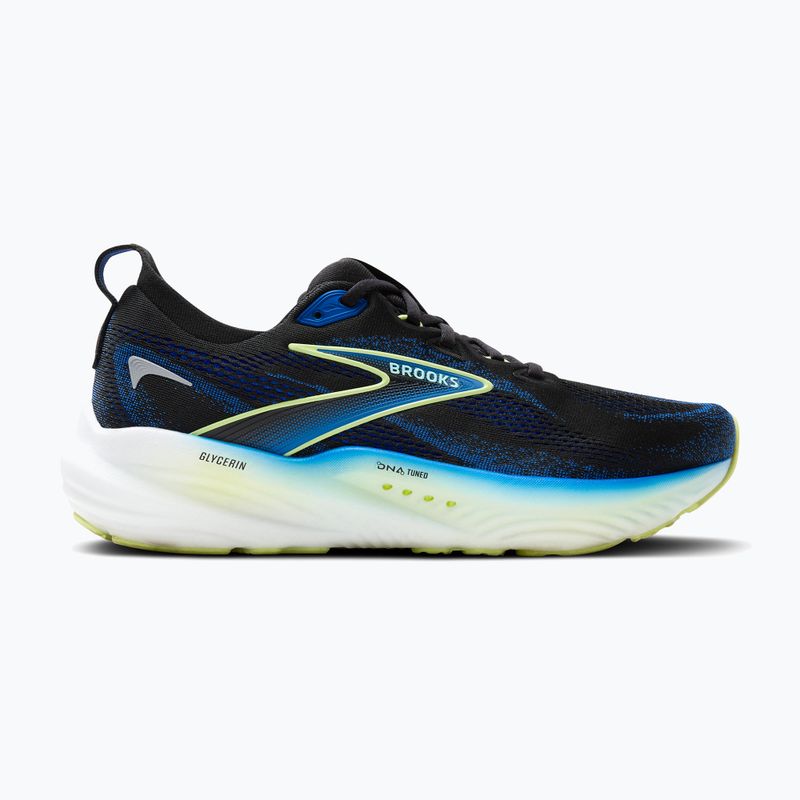 Pánska bežecká obuv Brooks Glycerin 22 wide fit black/cobalt/neo yellow 9