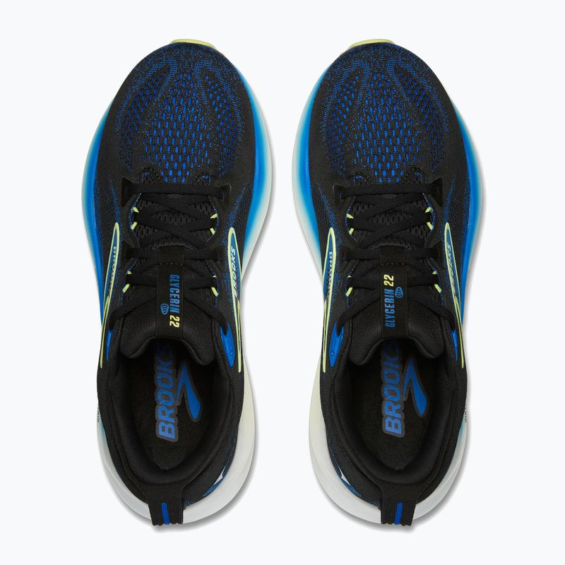 Pánska bežecká obuv Brooks Glycerin 22 wide fit black/cobalt/neo yellow 12