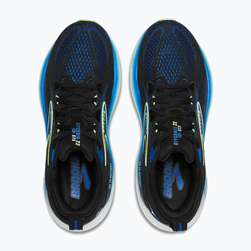 Pánska bežecká obuv Brooks Glycerin GTS 22 black/cobalt/neo yellow 10