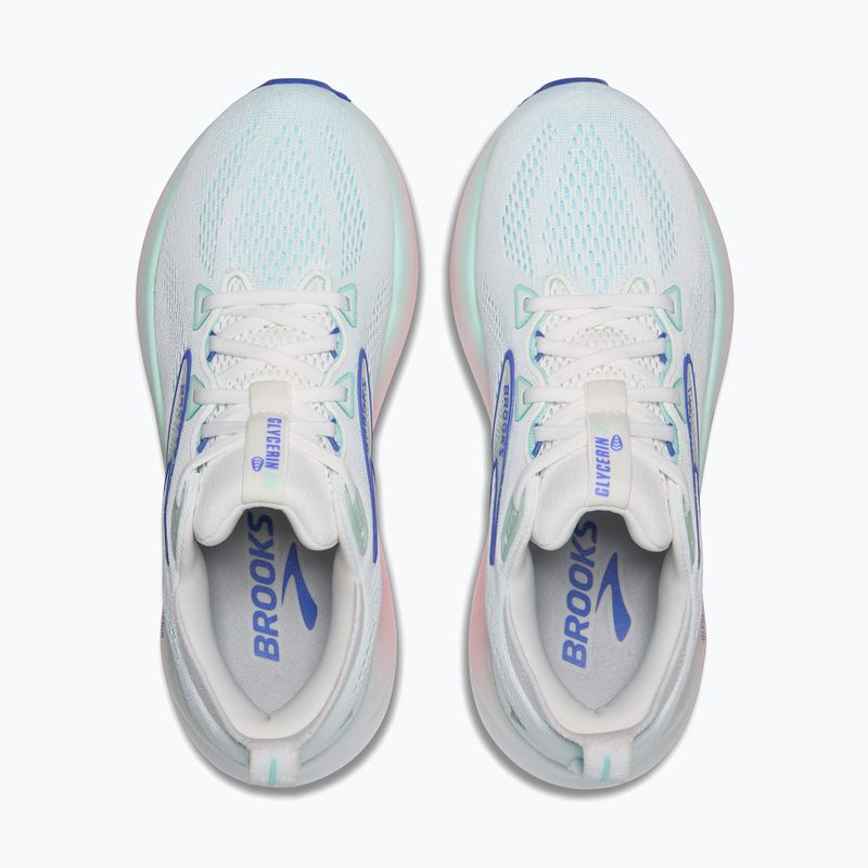 Dámska bežecká obuv Brooks Glycerin 22 wide fit white/limpet shell/amparo blue 11