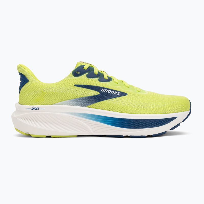 Pánske bežecké topánky Brooks Ghost 17 acid lime/navy/white 2