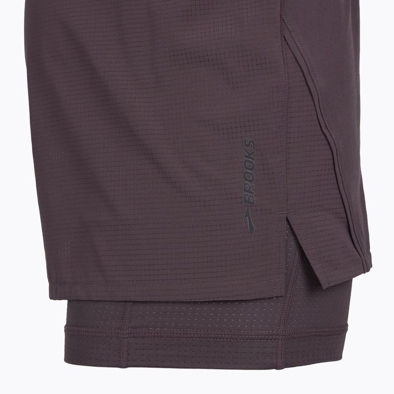 Pánske bežecké šortky Brooks High Point 5" 2IN1 2.0 dark russet 3