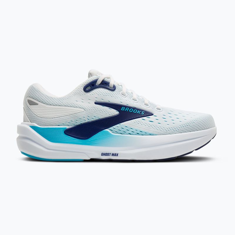Pánske bežecké topánky Brooks Ghost Max 3 bright white/beacon blue/teal 2