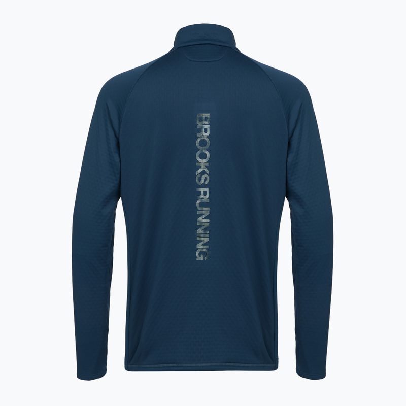 Pánska bežecká mikina Brooks Thermal Reflective 1/2 Zip blue 2