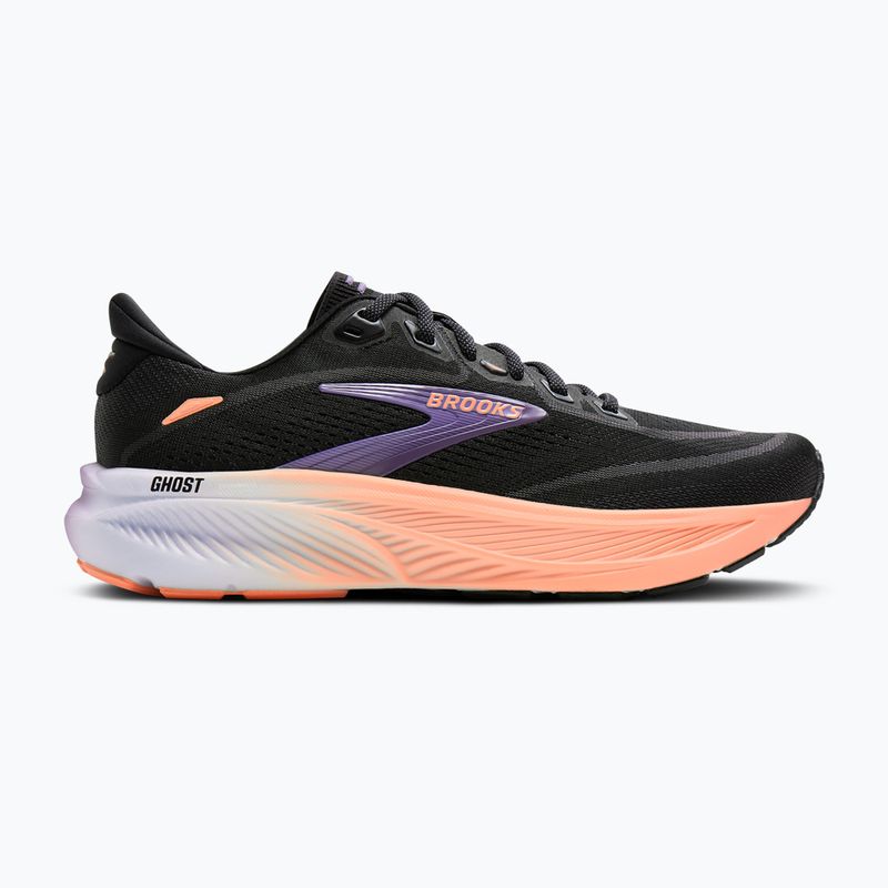Dámske bežecké topánky Brooks Ghost 18 black/mulled grape/peach 2