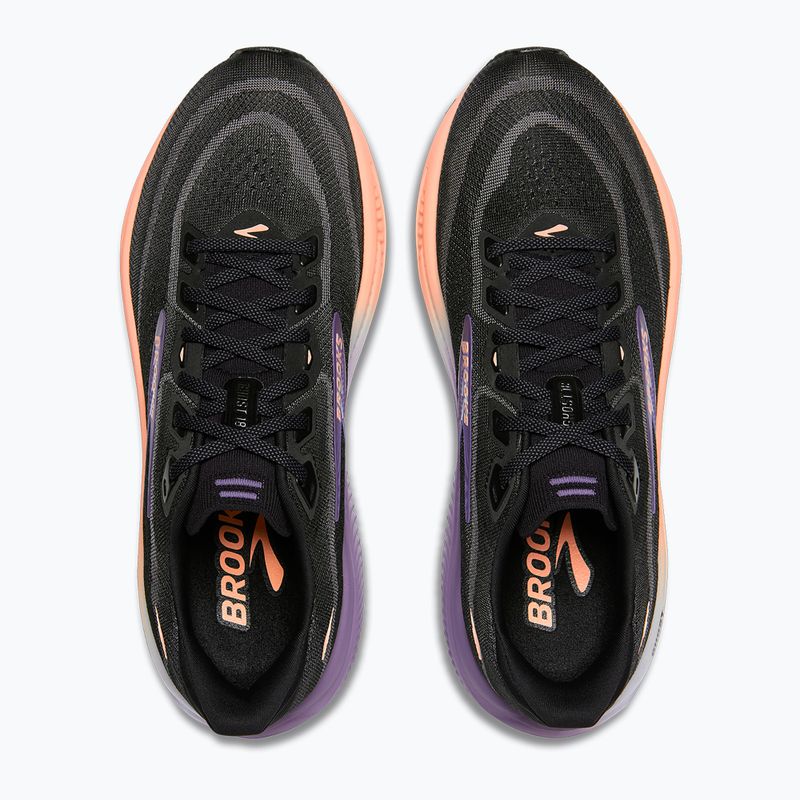 Dámske bežecké topánky Brooks Ghost 18 black/mulled grape/peach 5