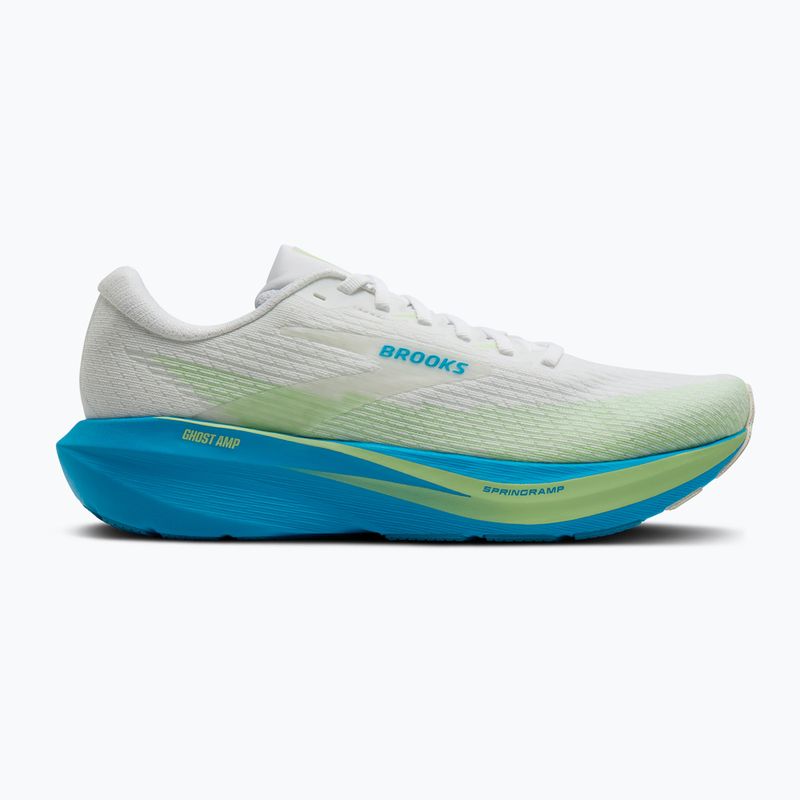 Pánske bežecké topánky Brooks Ghost Amp white/blue/paradise green 2