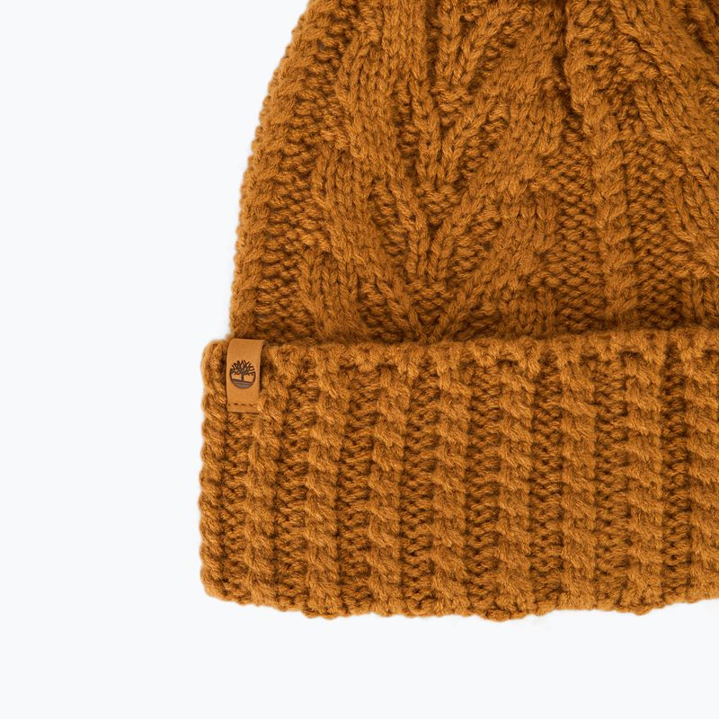 Dámska zimná čiapka Timberland Cable Premium Pom Beanie wheat 3