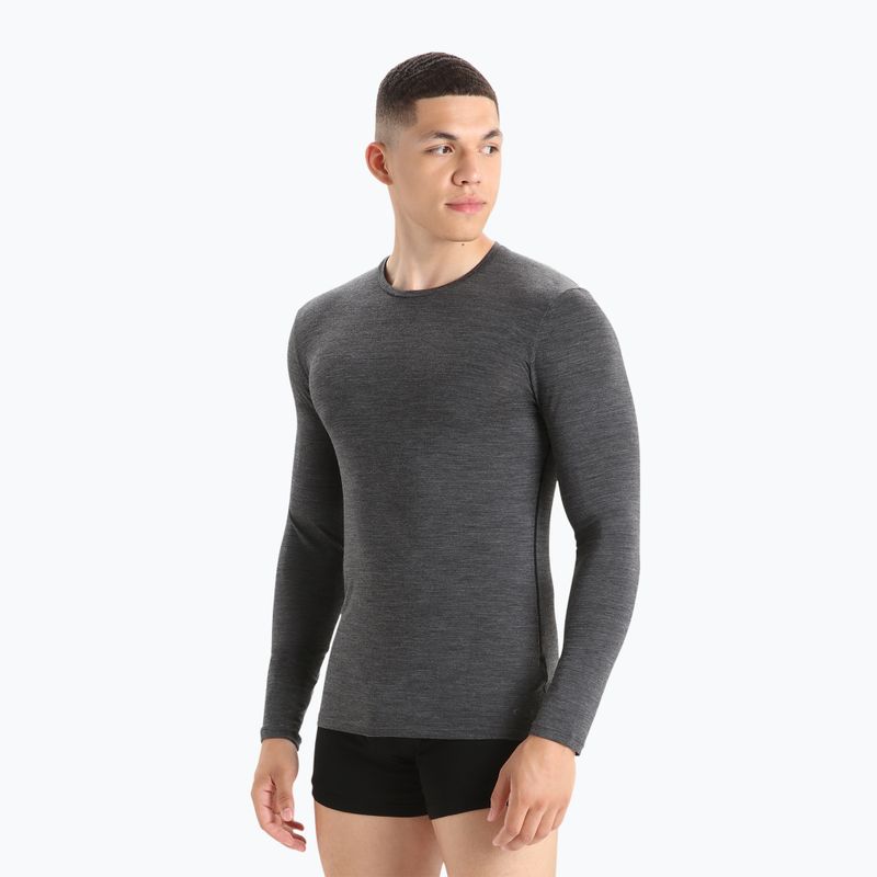 Pánske termo tričko longsleeve icebreaker Merino 150 Anatomica Crewe jet heather