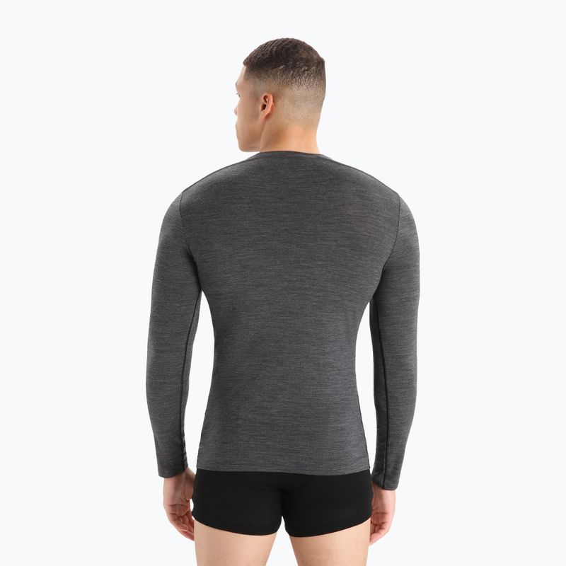 Pánske termo tričko longsleeve icebreaker Merino 150 Anatomica Crewe jet heather 3