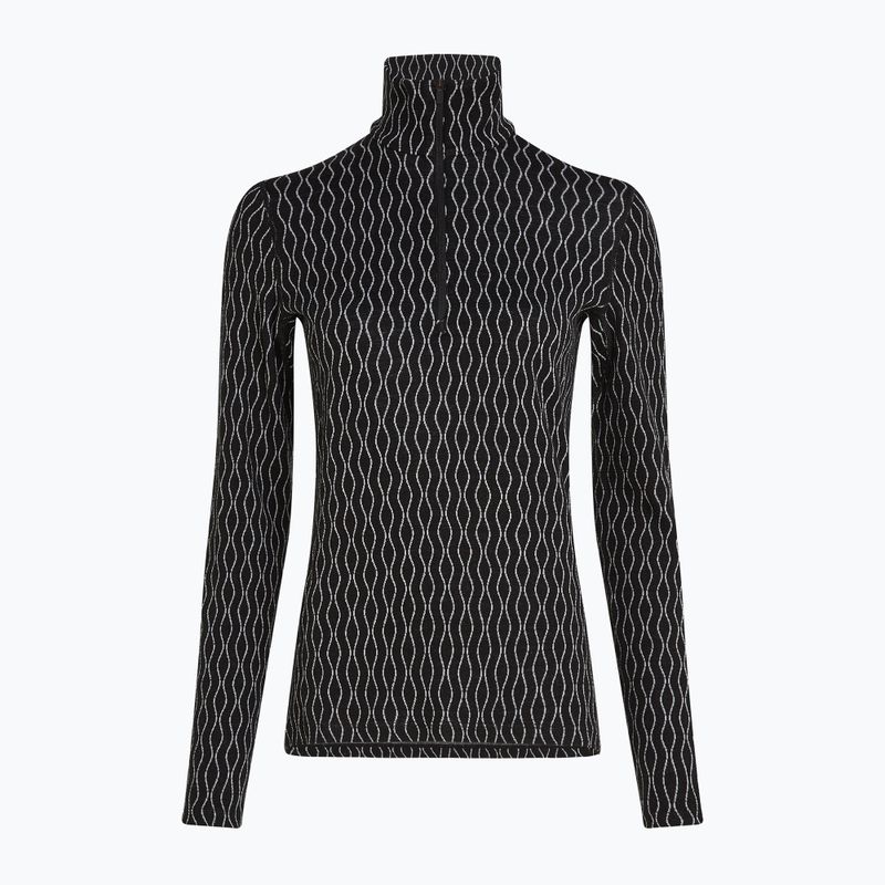 Dámska termoaktívna mikina icebreaker Merino 260 Vertex LS HZ On-Piste black/ snow/j 5